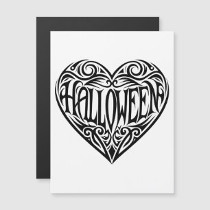 Halloween-Herz, Schwarzes Herz, Feiertag Magneteinladung