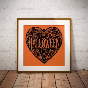 Halloween Herz, Schwarzes Herz Form, Urlaub Foliendrucke