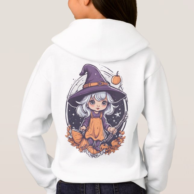 Halloween, Hexe 3 Baby, niedliche Hexe, Herbstferi Hoodie (Rückseite)