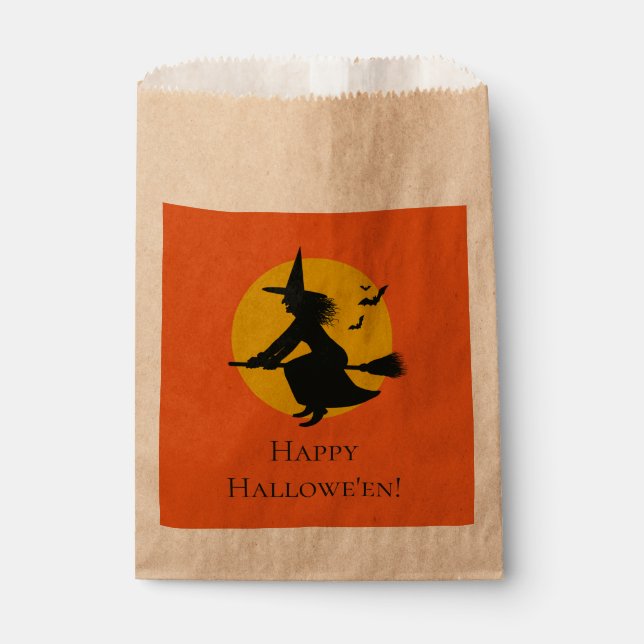 Halloween Hexe 50 ct Candy Favor Bags Geschenktütchen (Vorderseite)