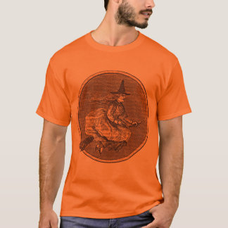 Halloween-Hexe auf einem Besen T-Shirt