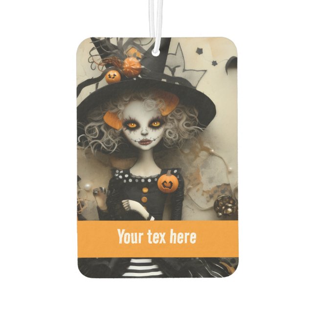 Halloween Hexe Autolufterfrischer (Rückseite)