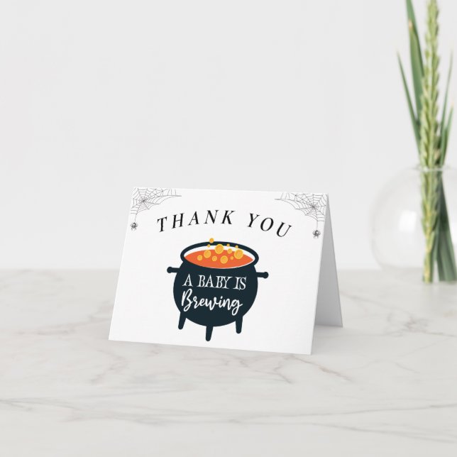 Halloween Hexe Babydusche Danke (Vorderseite)