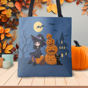 Halloween Hexe, Black Cat und Kürbiskins