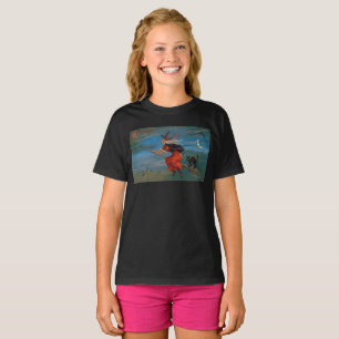 Hallowe'en Hexe & Black Cat zu Halloween T-Shirt