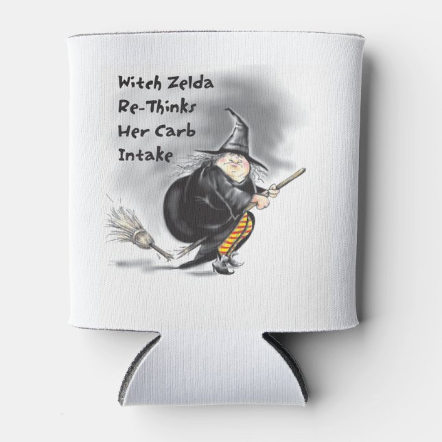 Halloween Hexe Can Cooler Dosenkühler (Vorderseite)