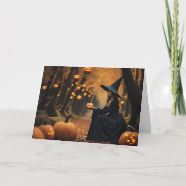 Halloween Hexe Dankeskarte (Vorderseite)