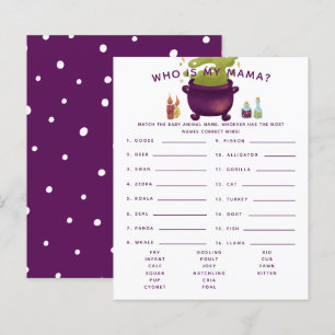 Halloween Hexe, das ist mein Mama Baby Shower Game