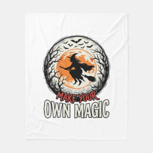 Halloween-Hexe eigene magische Vintage-Shirt-Desig Fleecedecke