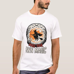 Halloween-Hexe eigene magische Vintage-Shirt-Desig T-Shirt