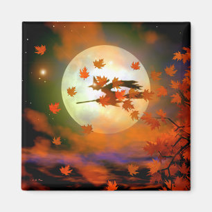 Halloween-Hexe-Flug Magnet