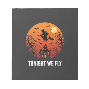 Halloween-Hexe-Flugnacht-Grafikdesign_1 Notizblock