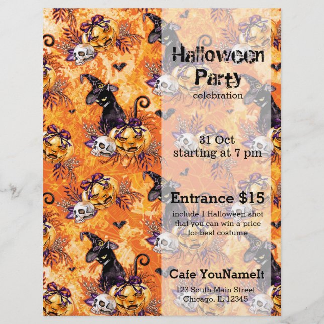 Halloween Hexe Flyer (Vorne)