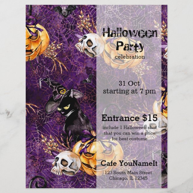 Halloween Hexe Flyer (Vorne)
