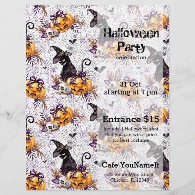 Halloween Hexe Flyer (Vorne)