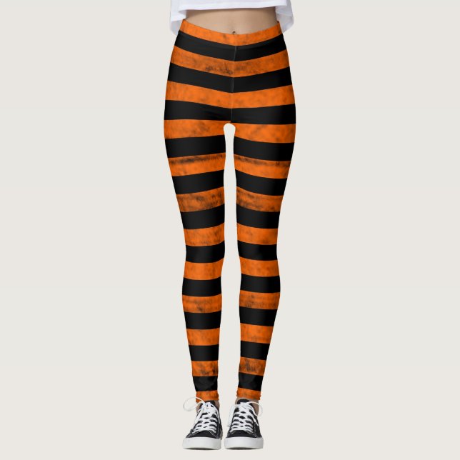 Halloween-Hexe gestreift Leggings (Vorderseite)