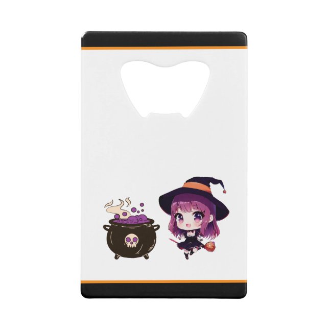 Halloween/Hexe/Herbst/Oktober Geldbeutel Flaschenöffner (Vorderseite)