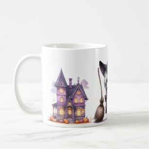 Halloween Hexe Hexerei Zauberer Schloss Kaffeetasse