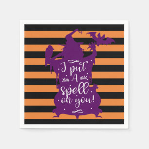 Halloween Hexe ich habe dir einen Zauber auferlegt Serviette