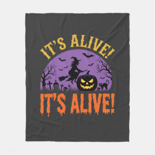 Halloween Hexe Jack O Kürbis Es lebt Fleecedecke