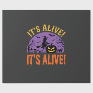 Halloween Hexe Jack O Kürbis Es Lebt Geschenkpapier