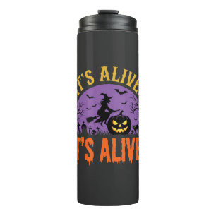 Halloween Hexe Jack O Kürbis Es Lebt Thermosbecher
