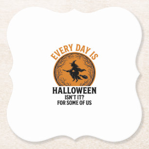 Halloween Hexe Jeder Tag Ist Halloween Lustig Vint Untersetzer