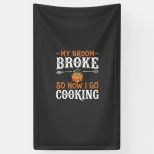 Halloween Hexe Koch Besen Zerbrochen Design_1 Banner