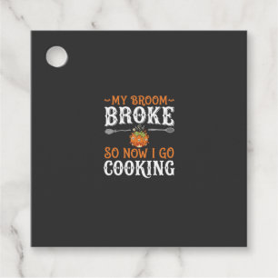 Halloween Hexe Koch Besen Zerbrochen Design_1 Geschenkanhänger