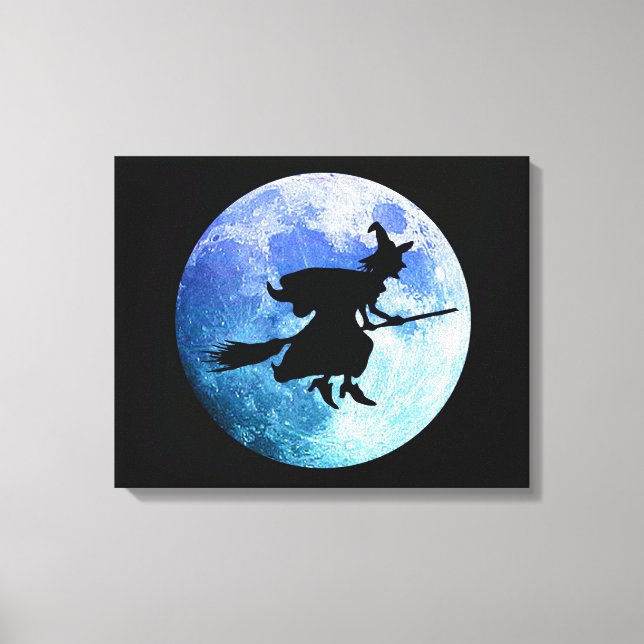 Halloween Hexe Leinwanddruck (Vorderseite)