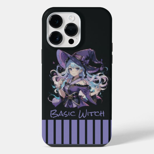 Halloween/Hexe/lila iPhone Hülle (Rückseite)
