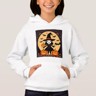 Halloween-Hexe mit Kürbissen Hoodie