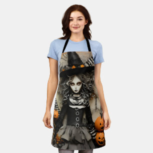 Halloween-Hexe mit Kürbissen Schürze
