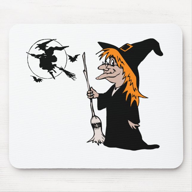 Halloween-Hexe Mousepad (Vorne)
