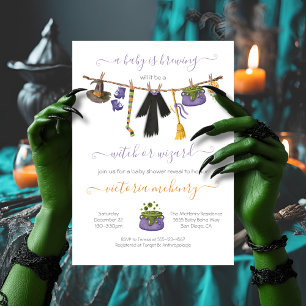 Halloween Hexe oder Wizard Baby braut Dusche Einladung