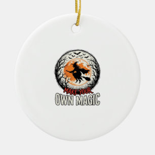 Halloween-Hexe-own-Magic-Vintage-Shirt-Design_1 Keramik Ornament