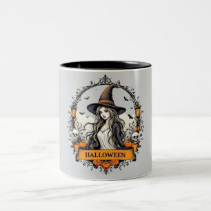 Halloween Hexe & Pumpkins Classic Coffee Tasse - S