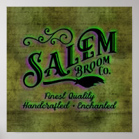 Halloween Hexe Salem Broom Company Sign