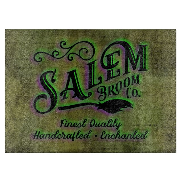 Halloween Hexe Salem Broom Company Sign Schneidebrett (Vorderseite)