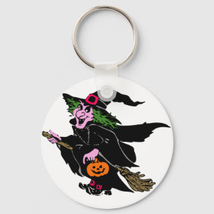 Halloween-Hexe Schlüsselanhänger