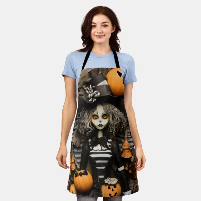 Halloween-Hexe Schürze (Getragen)