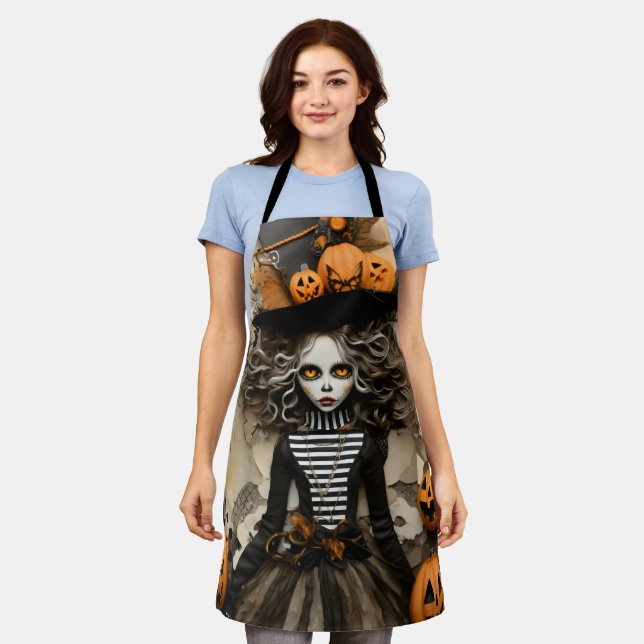 Halloween Hexe Schürze (Getragen)