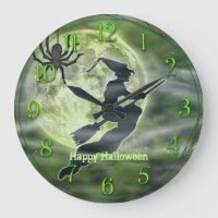 Halloween Hexe Silhouette mit Spider