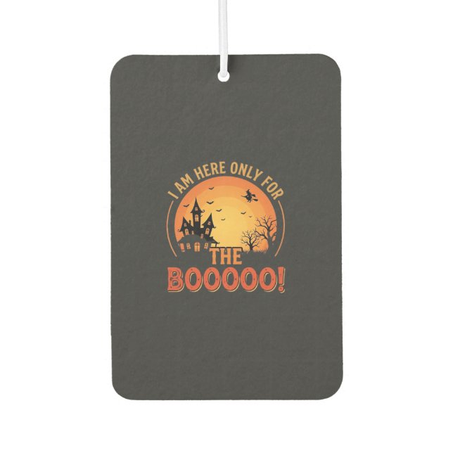 Halloween-Hexe Spukhaus Buh Design_1 Autolufterfrischer (Vorderseite)
