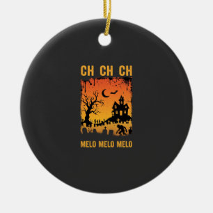 Halloween-Hexe Spukhaus Silhouette Kunst_1 Keramik Ornament