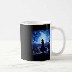 Halloween Hexe Starry Night Van Gogh Aesthetic Pa Kaffeetasse