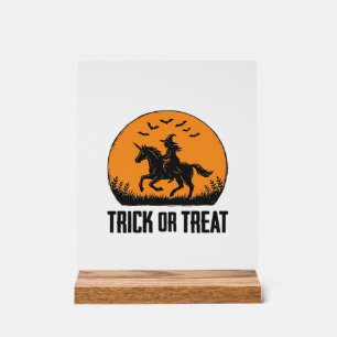 Halloween Hexe Süßigkeiten Oder Saures Vintage Mon Acrylschild
