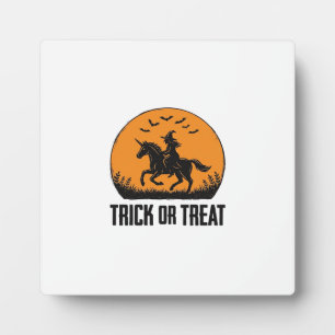 Halloween Hexe Süßigkeiten Oder Saures Vintage Mon Fotoplatte