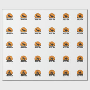 Halloween Hexe Süßigkeiten Oder Saures Vintage Mon Geschenkpapier