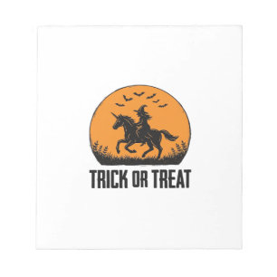 Halloween Hexe Süßigkeiten Oder Saures Vintage Mon Notizblock